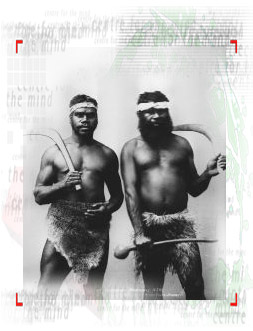 Photo of Aboriginals with Boomerangs